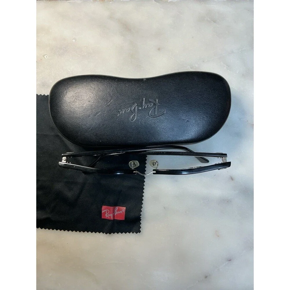 Ray-Ban Clubmaster Eyeglass Frames Black/Silver RB5154 2000 51-21-145 with Case